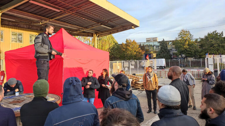 Grève sur le site d’Enedis à Noisy-le-Sec